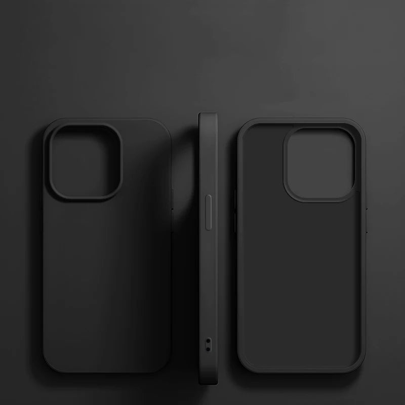 Coque de téléphone en Silicone liquide de luxe pour APPLE iPhone 11 13 12 14 15 16 Pro Max, housse de protection antichoc