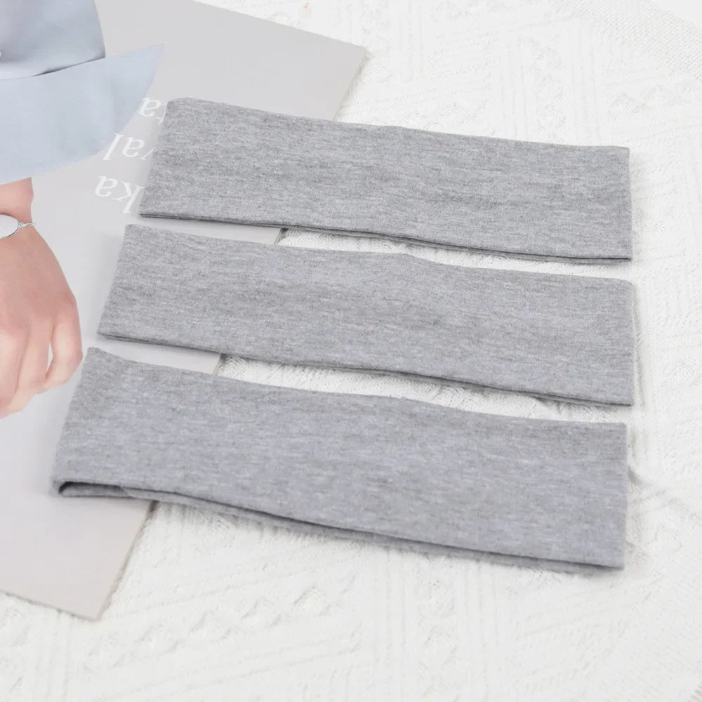 3 pièces élastiques couleur unie bandes de cheveux pour femmes