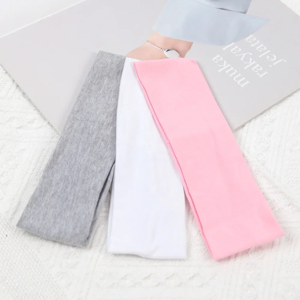 3 pièces élastiques couleur unie bandes de cheveux pour femmes