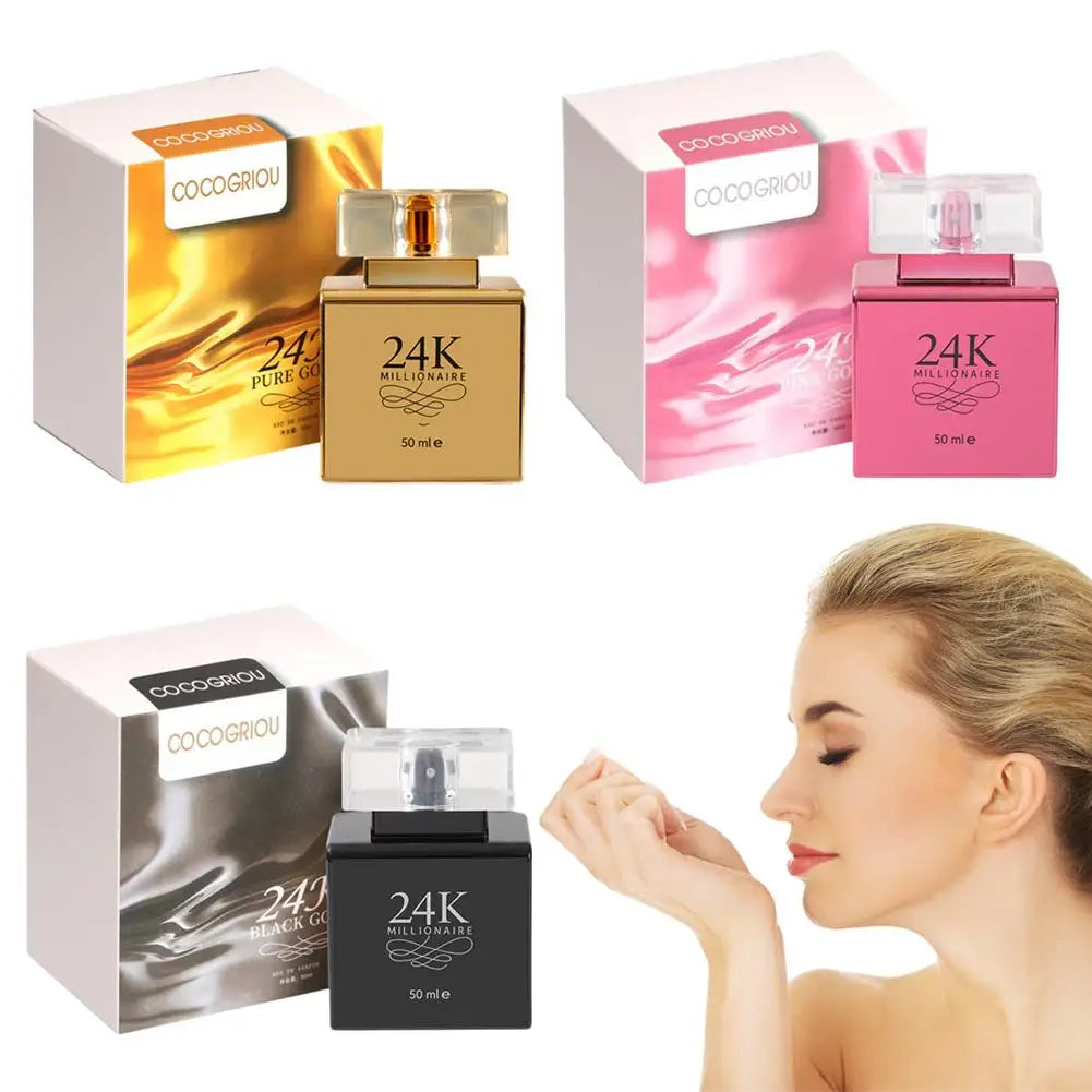 Parfum pour femme 24K Pure Gold, parfums sucrés, fragrance longue tenue, eau de parfum fruitée, eau de parfum aux fleurs d'orange