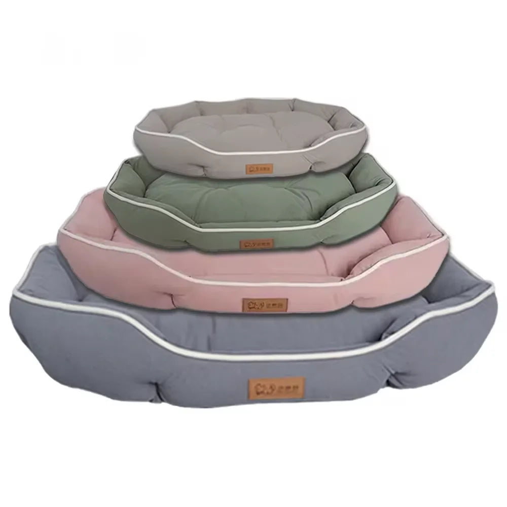Grand canapé pour animaux de compagnie, lit pour chien, maison pour chats, grand espace, polymères de couchage, coussin chaud pour chien, hiver