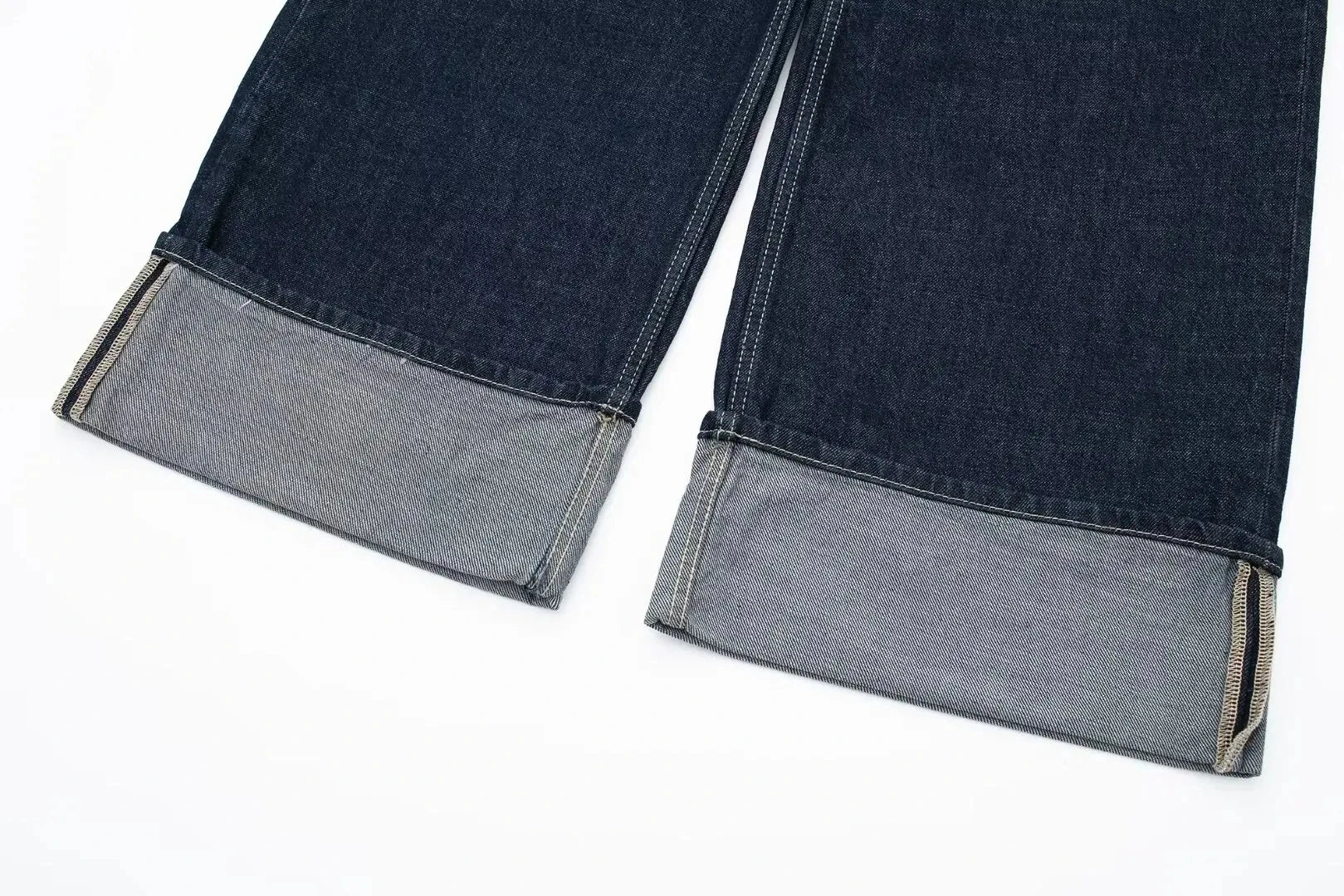 HH femmes mode Denim ensemble décontracté revers à manches longues veste courte boutons femme Vintage jambe large jean ample pantalons longs