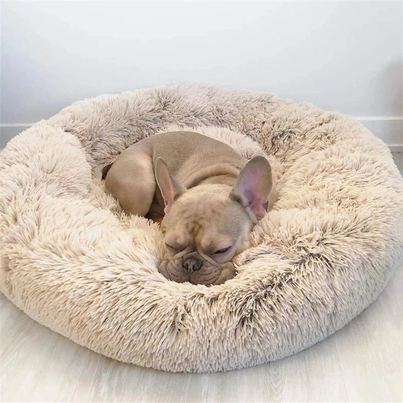 Lit rond pour animaux de compagnie, 40 à 90cm, 6 tailles, pour grand chien, lit Super doux pour chats & chiens