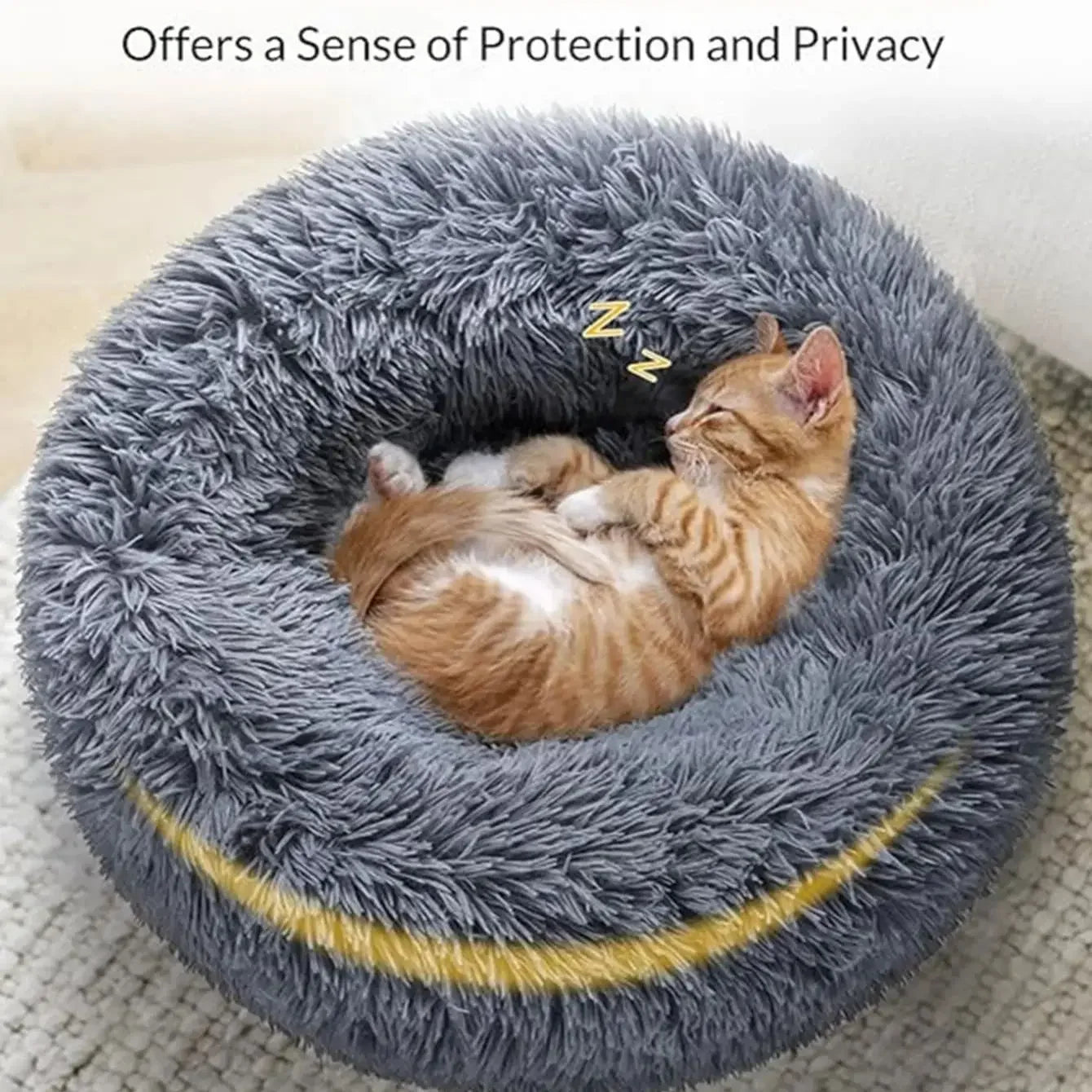 Lit rond pour animaux de compagnie, 40 à 90cm, 6 tailles, pour grand chien, lit Super doux pour chats & chiens