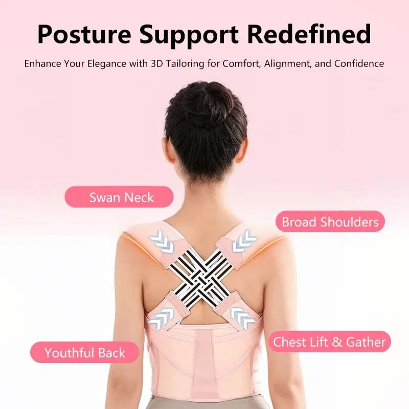 Correcteur de posture |   Ceinture de soutien du dos réglable